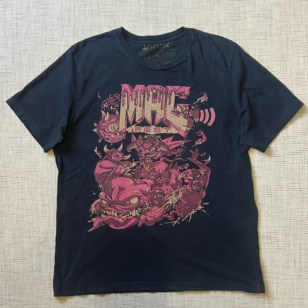 Magfest 2022 Doom Horror Short Sleeve T-Shirt Black Mens XL Good Condition
